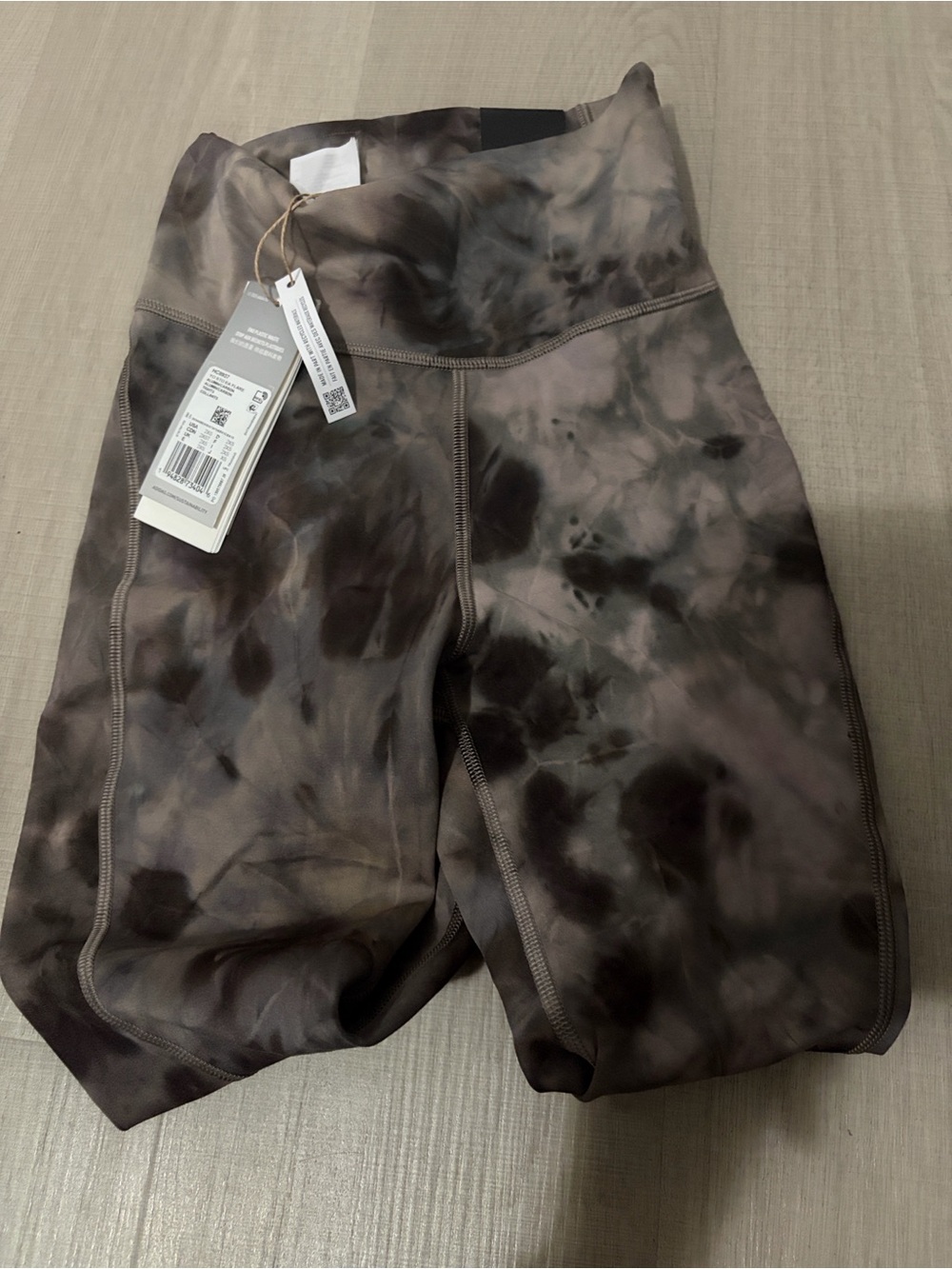 adidas Kids Tie-Dye Leggings in Brown and Black
